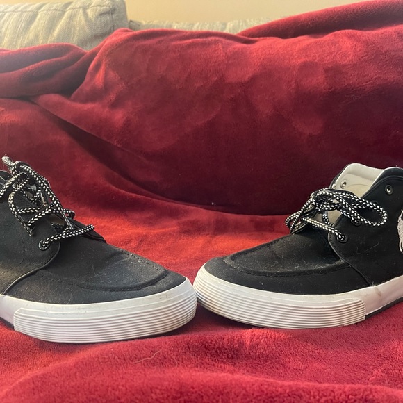 Black&White mid top polo shoes size 11.5 - Picture 2 of 8